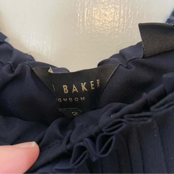 Ted Baker Franeis Off the Shoulder pleated dress - Picture 5 of 7